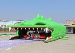 13x6m Big Crocodile Adults Inflatable Obstacle Course With Top Tent Covered For