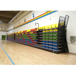 Buy cheap Nose Mounted Retractable Bleacher Seating Optional Aisle Lights With Safe Side Rail from wholesalers