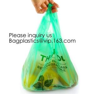 Biodegradable Reusable Plastic T-Shirt Bag Eco Friendly Compostable Grocery