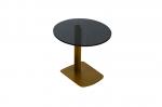 Buy cheap Black Round Dining Table Metal Base Restaurant Dining Table OEM For Indoor Use from wholesalers