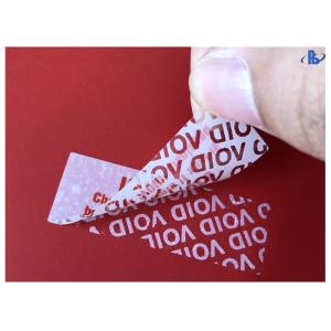 Buy cheap Waterproof PET Acrylic Adhesive Tamper Evident Void Labels from wholesalers