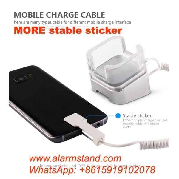 Buy cheap COMER mobile phone cable locking security acrylic stands with alarm charging cord for mobile phone accessories store from wholesalers