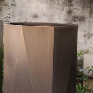 Buy cheap Unique style octagonal large metal flower pots for flowers from wholesalers