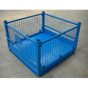 Buy cheap Stackable Warehouse Storage Metal Basket pallet/Stackable Rigid metal wirecrate box/Collapsible from wholesalers