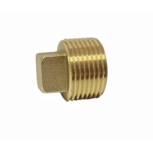 Buy cheap 1/2inch NPT Solid Brass Pipe Plugs Fitting Square Head Rustproof product