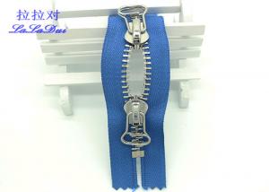 Buy cheap Decorating Denim Clothing Closed Ended Metal Zips , High Polished Double Ended Zip product