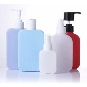 Buy cheap Square HDPE Cosmetic Packaging Plastic Shampoo Bottles With Lotion Pump from wholesalers