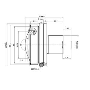 Buy cheap CCL123016MP, 1/2.3", 1.6mm, AR1820HS, OmniVision_OV23850. Φ4.7, 12Megapixel Fisheye lens,HFOV 190 degree, fisheye lens, from wholesalers
