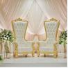 Buy cheap Royal High Back King Throne Chairs Wedding Rental Bride And Groom Sofa Chair from wholesalers