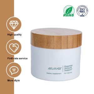 Buy cheap 50ml White Opaque Plastic Cosmetic Cream Jars With Silver Lids from wholesalers