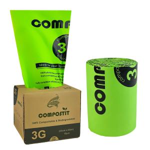 Buy cheap Compostable Flat Top Biodegradable Garbage Bags Harmless from wholesalers