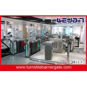 Half Height Safety Access Control Turnstile Gate Flap Barrier Gate