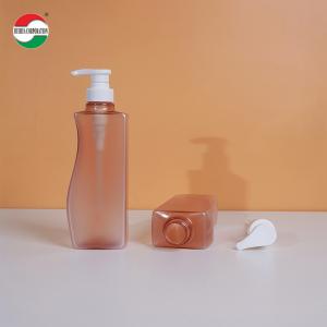 Buy cheap Clear PET Jars For Shampoo Shower Gel 500ml Plastic Bottle With Pump Press Lid Customized Service from wholesalers