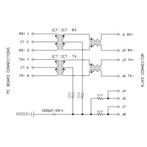 Buy cheap LPJ0017DNL Magnetic RJ45 Jack , 10/100Base Transmission Speed from wholesalers