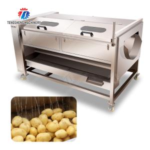 Buy cheap Ginger Potato Carrot Taro Sweet potato Yam Saiko persimmon papaya horseshoe Sealed Cover Type Peeling Machine Wash Washer Washing Cleaning from wholesalers