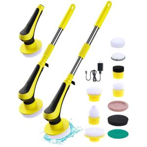 China Cordless Electric Spin Scrubber Adjustable Extension Handle on sale