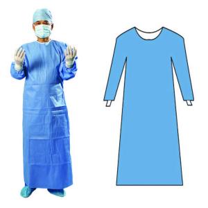 Buy cheap Waterproof Disposable Barrier Gowns Knitted Cuff Disposable Operating Gowns from wholesalers