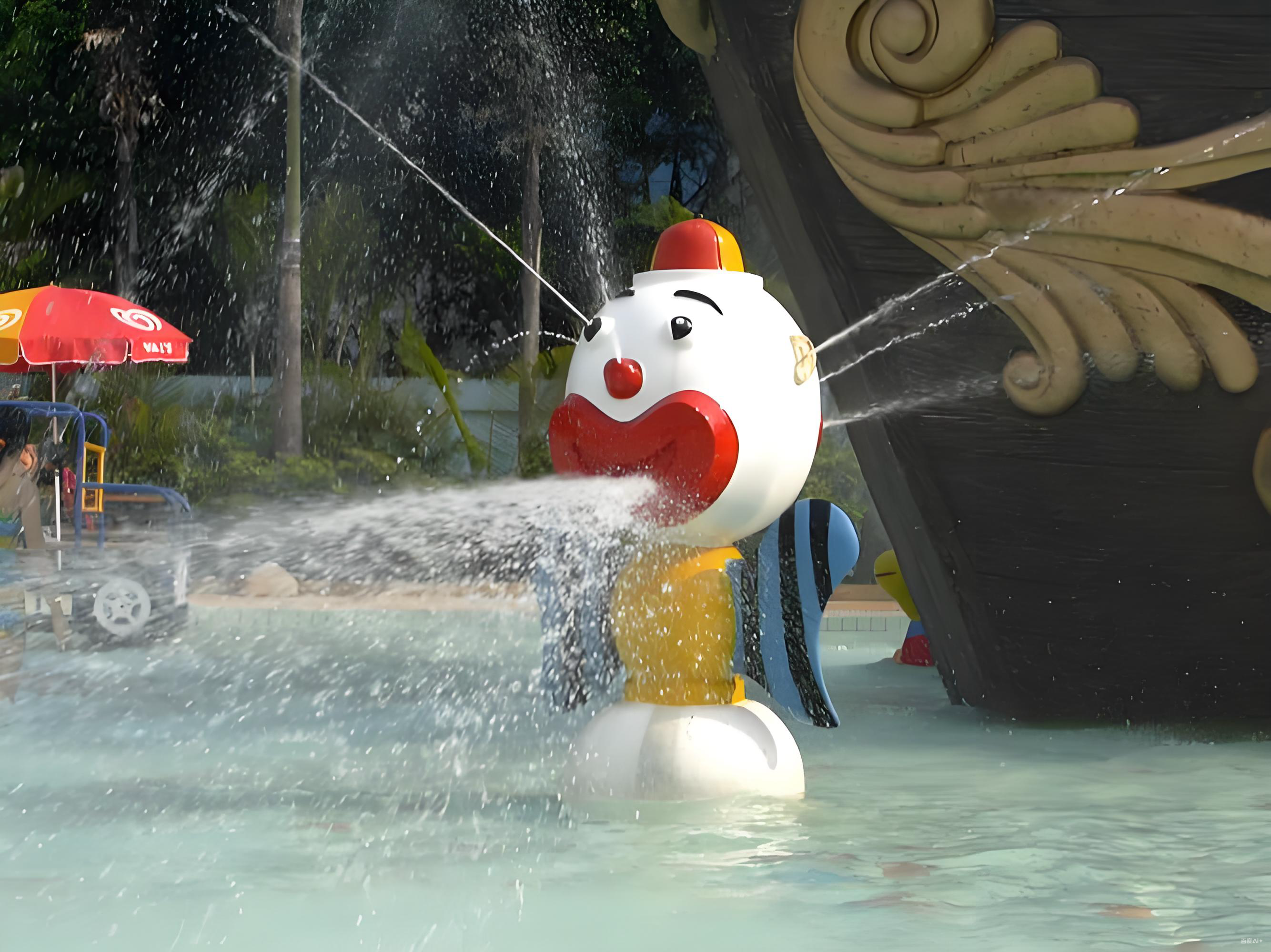 Buy cheap Animal Fiberglass Water Play Splash Pad With Slide Customized Style Children Swimming Pool Use For Over 3 Years Old from wholesalers