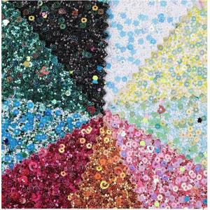 Buy cheap Sequins Bright Glitter PU Leather Printed Artificial PU Material product