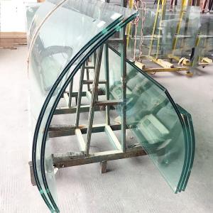 Buy cheap Laminated Curved Glass Architecture Curved Window Glass Customized Thickened 6mm 8mm 10mm 12mm Toughened Glass Panels for partition walls / greenhouse from wholesalers