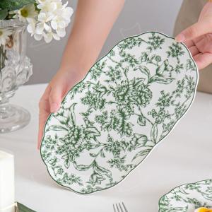 Buy cheap Kitchen Tabletop Under Glazed Technique Porcelain Tableware Set With Diatom Placemats from wholesalers