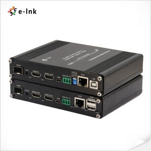 Buy cheap Multifunctional 4K 60Hz HDMI KVM Fiber Extender with 10/100M Ethernet & RS232 / RS485 & IR from wholesalers
