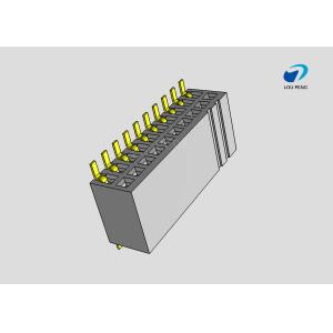 Buy cheap Female header, PCB Mount Receptacle, side plug, Board-to-Board, 20 Position, 1.27mm Pitch, Shrouded, Gold Flash, SMD product