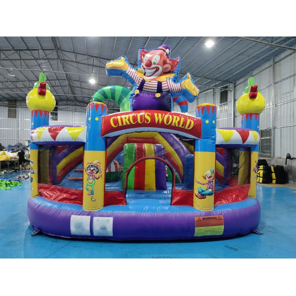 Buy cheap New Design Inflatable Castle Inflatable Bounce House With Slides Clown Circus Inflatable Combo For Party For Kids from wholesalers