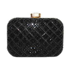 Buy cheap Handmade Crystal Mesh Evening Bags Golden Frame And Acrylic Closure from wholesalers