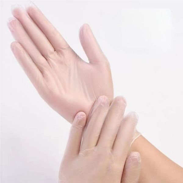 M-Xl En455 Protective Disposable Gloves Transparent Cleaning Disposable Pvc