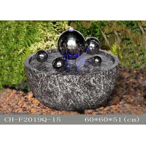 Buy cheap Blue White Polyresin Ss Ball Led Fountain Garden Decoration from wholesalers