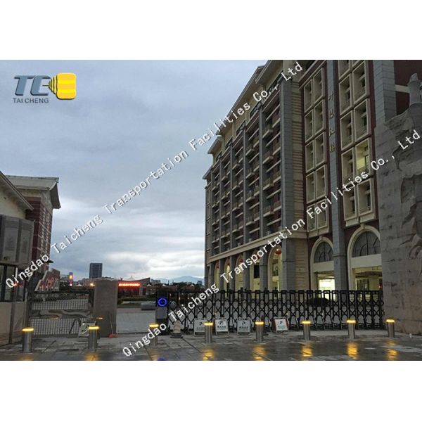 Quality Retractable Electric Parking Bollards Safety Vehicle Access Control 220 Vac for sale