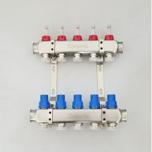Buy cheap Stainless Steel 304 Underfloor Heating Manifolds set with flowmeters from wholesalers