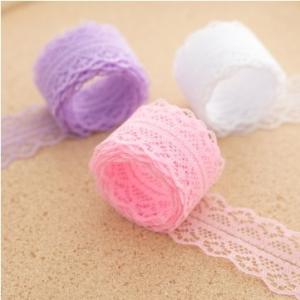 Buy cheap Customized Color 3cm Lace Ribbon for Wedding Dress Accessories Flower Bouquet and Baking Packaging from wholesalers
