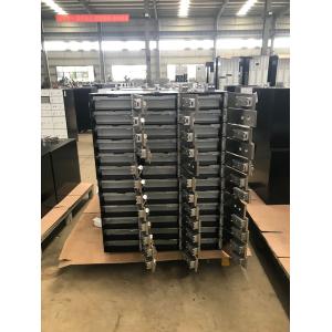 Vault Room Stainless Steel Bank Safe Deposit Locker With Red Color Storage Box