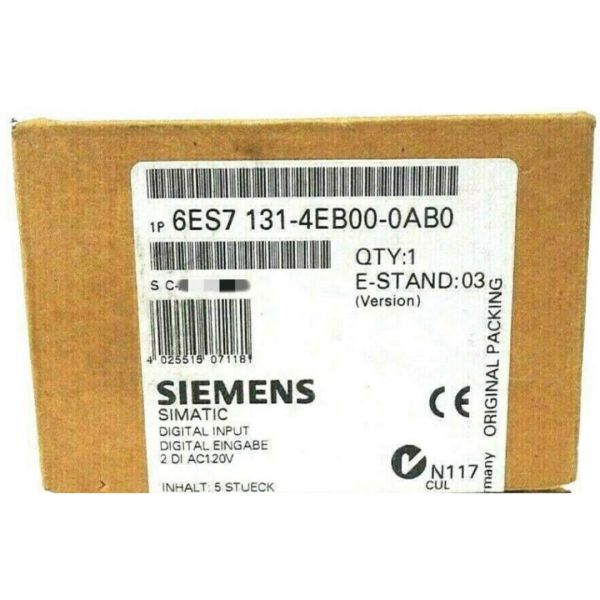 Buy cheap SIEMENS 6ES7131-4EB00-0AB0 SIMATIC ET200S DIGITAL INPUT MODULE, 2-POINT, 120VAC 5 ELECTRONIC MODULES FOR ET 200S from wholesalers