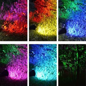 Buy cheap IP65 Waterproof Solar garden lamp Outdoor RGB  Solar Spot Light with 4LEDs 7LEDs solar led lawn light for garden yard from wholesalers