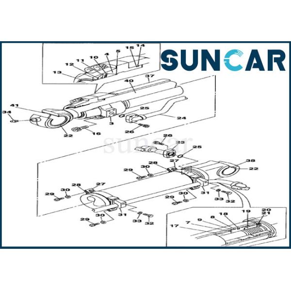 Buy cheap LZ00464 Self-detaching Counterweight Cylinder Seal Kit For CX700B CX700 Case Excavator from wholesalers