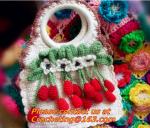 Buy cheap Handmade crochet handbag with handle vintage knitted women's coin purse bag from wholesalers