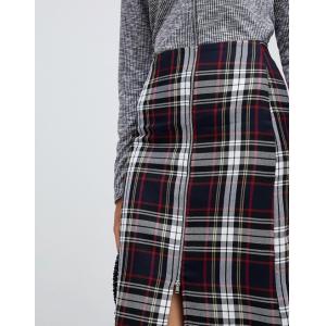 Buy cheap 2019 fashionable new arrival tartan with zip detail midi skirt from wholesalers