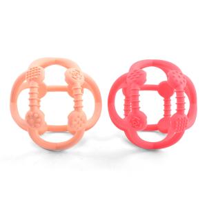 China Watermelon Chewing Silicone Teething Ball Baby Molar Silicone Ball Teether on sale