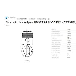 Buy cheap KRAMER FAHR with ORIGINAL KS Piston and rings 02136952 91395700 04230681 20910591211 87-172500-00 20910591200 from wholesalers