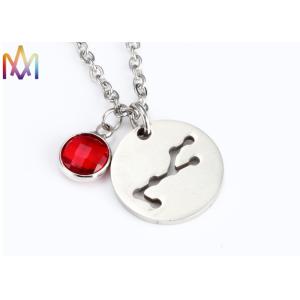 Buy cheap 2.2mm Thickness Birthstone Crystal Womens Engraved Necklace from wholesalers