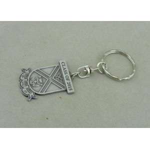 Buy cheap Die Struck Silver Promotional Keychain Laser Engraved Personalised Key Rings from wholesalers