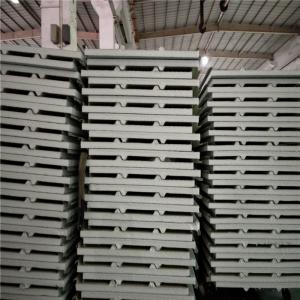 Buy cheap 2017 new design 30mm silver paper eps roof sandwich panel 840-30-0.526mm for prefab house from wholesalers