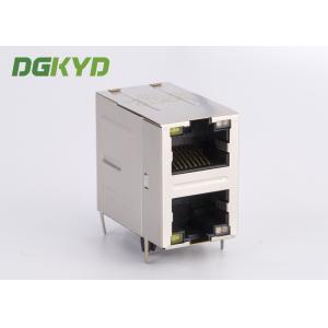 Buy cheap Gigabit ethernet stack dual port RJ45 connector with transformer for industial ethernet from wholesalers