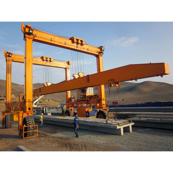 Buy cheap Double Girder Mobile Gantry Crane 100t Load Capacity With Lifting Beam Outdoor from wholesalers