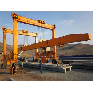 Buy cheap Double Girder Mobile Gantry Crane 100t Load Capacity With Lifting Beam Outdoor from wholesalers