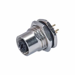 Factory Automation ACode PCB Mount M12 Screw Lock Wire PCB Panel Flang