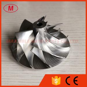 Buy cheap TD05H forward 49179-02712 56.24/75.00mm 6+6 blades turbo aluminum 2618/milling/ Billet compressor wheel for 49179-02712 from wholesalers